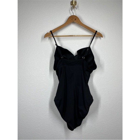 Spanx Love Your Assets XL Black One Piece Swimsuit Push-up Shaping Ruched - Picture 5 of 6